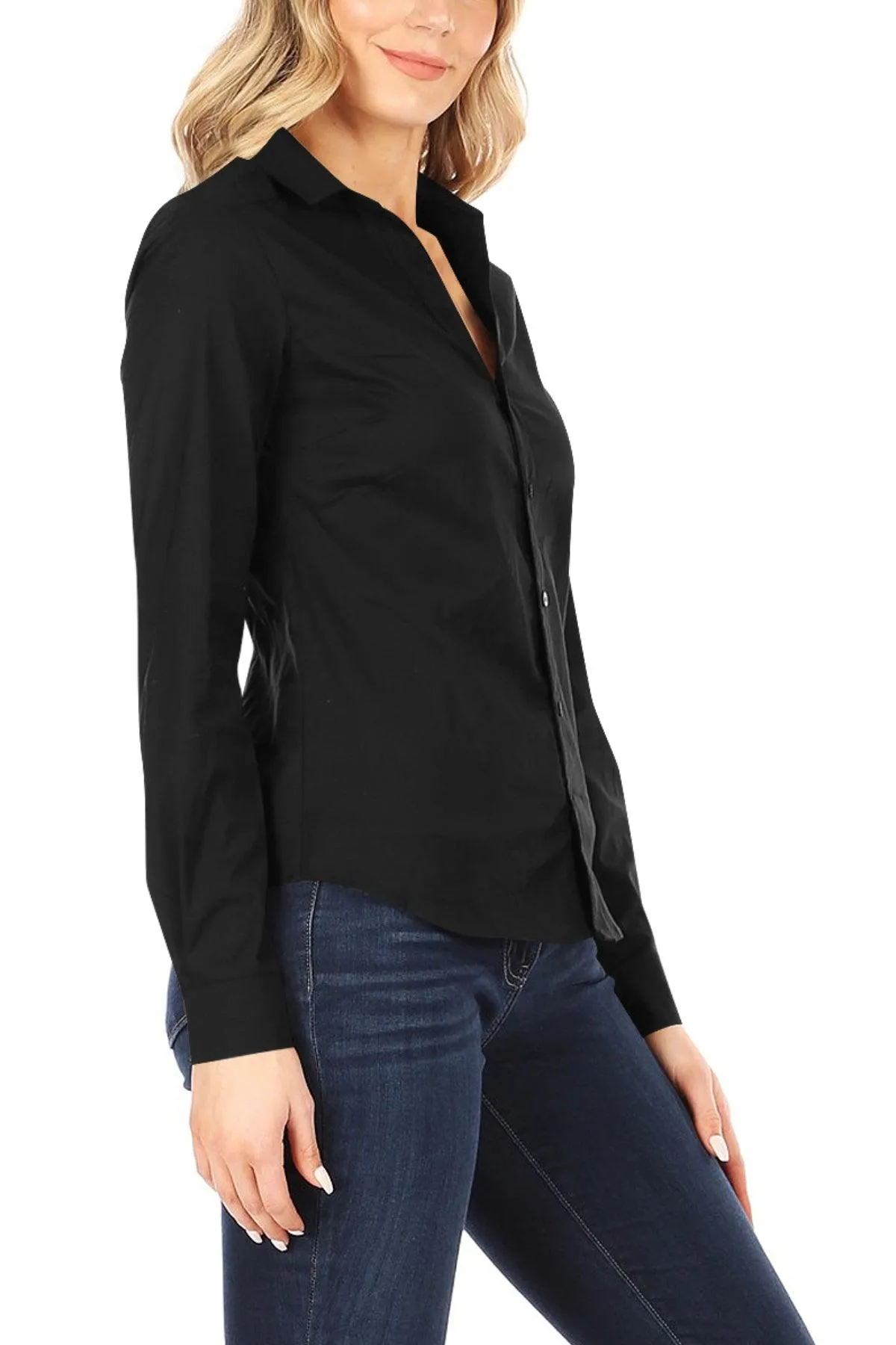 Women's Fashion Blouses, Casual Long Sleeve Button Down Shirts Tops